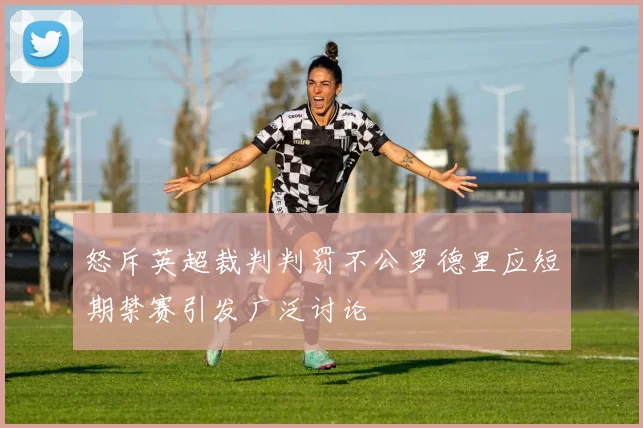 怒斥英超裁判判罚不公罗德里应短期禁赛引发广泛讨论